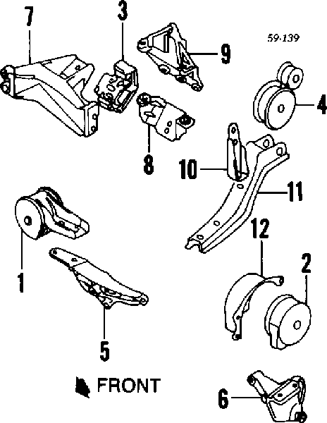 Soporte de motor trasero para Suzuki Swift (EA)