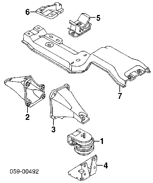 1161077EA0 Suzuki Almohada del Motor Izquierda / Derecha