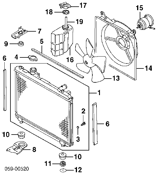 Radiador refrigeración del motor ADK89837 Blue Print