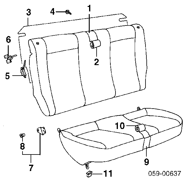 09409103025PK Suzuki clips de fijación de pasaruedas de aleta delantera