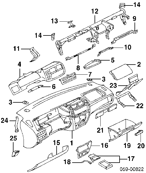 Cilindro de cerradura de guantera para Suzuki Jimny (FJ)