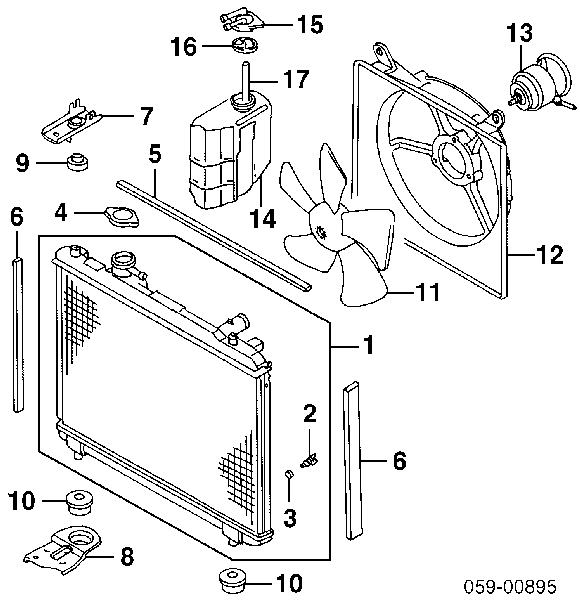 1770062G01 Suzuki radiador refrigeración del motor