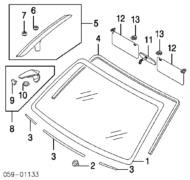 8450054810 Suzuki parabrisas