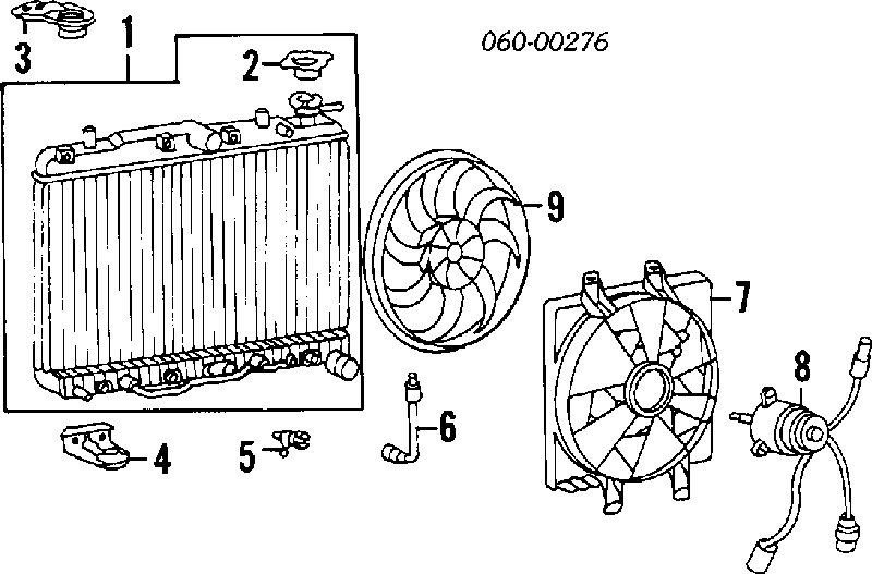 Motor del ventilador de enfriado para Hyundai S Coupe 