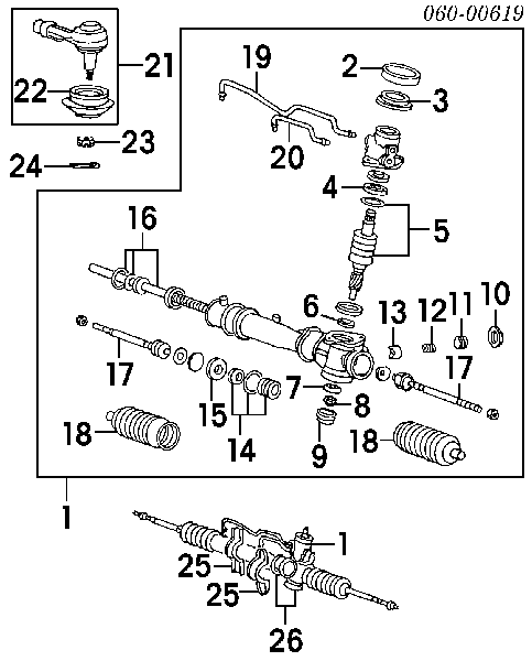 Suspensión, mecanismo de dirección inferior para Hyundai I20 (PB)