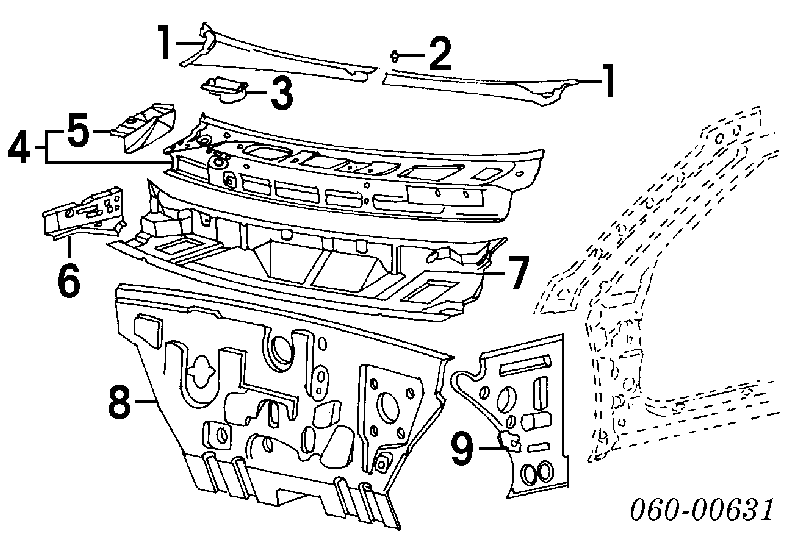 Clips de fijación para rejilla de radiador para Hyundai Trajet (FO)
