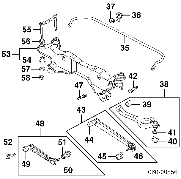 Perno de fijación, brazo oscilante Inferior Trasero,Interior para Hyundai Sonata 