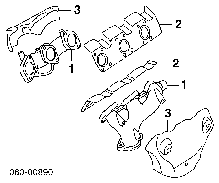 Junta de colector de escape para Mitsubishi Pajero (L04G, L14G)