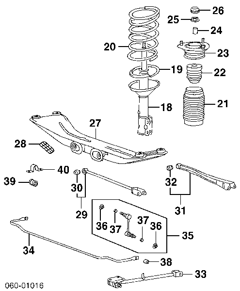 5535027300 Hyundai/Kia amortiguador trasero izquierdo