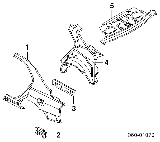 Guardabarros trasero izquierdo para Hyundai Sonata (EF)