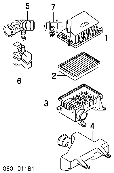 Casco de filtro de aire, parte superior para Hyundai Accent (LC)