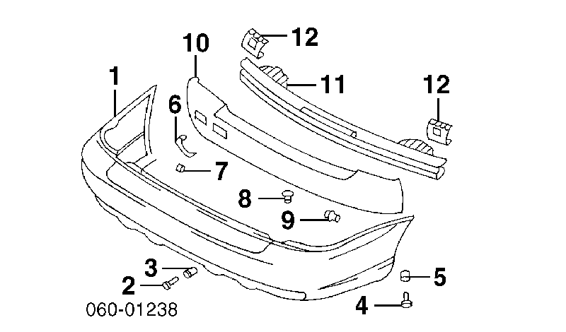 Paragolpes trasero Hyundai Accent LC