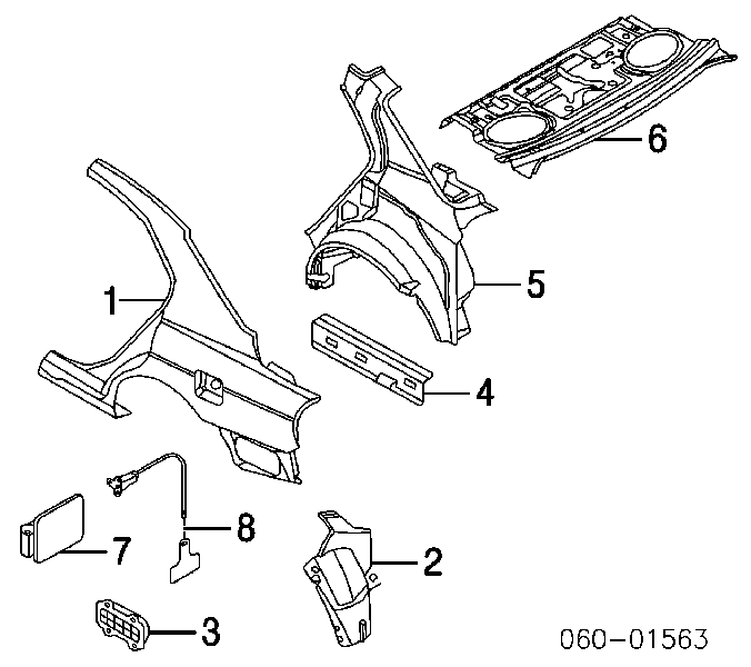 Guardabarros trasero izquierdo para Hyundai Sonata (EU4)