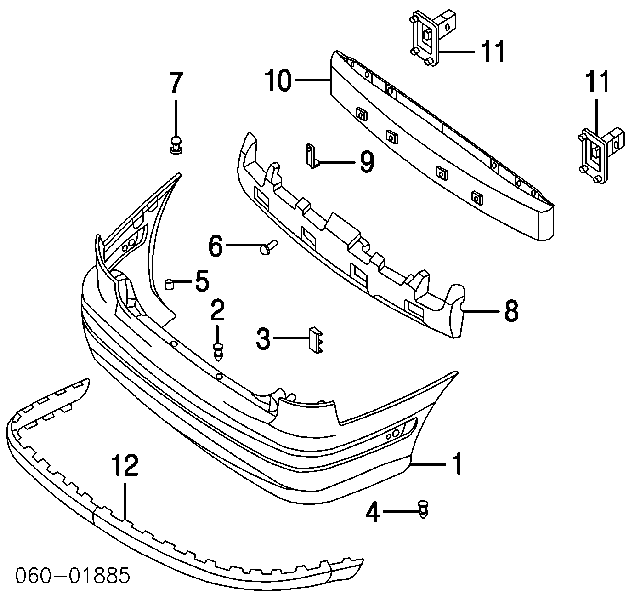 Moldura de parachoques trasero para Hyundai Elantra (XD)