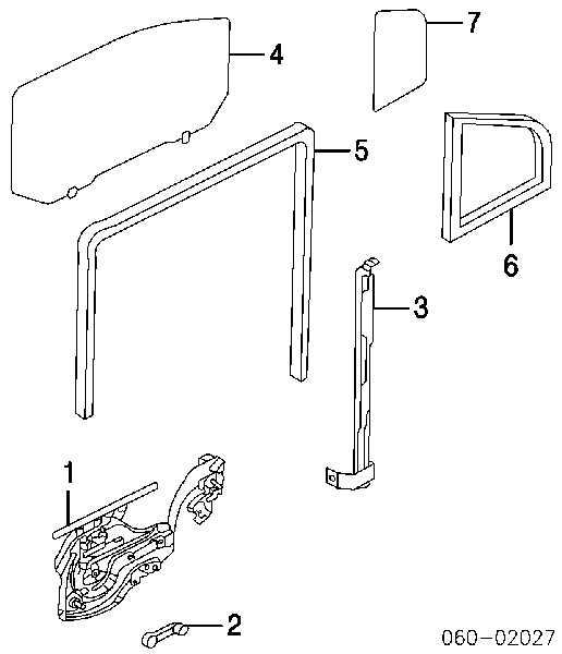 834012D210 Hyundai/Kia mecanismo de elevalunas, puerta trasera izquierda