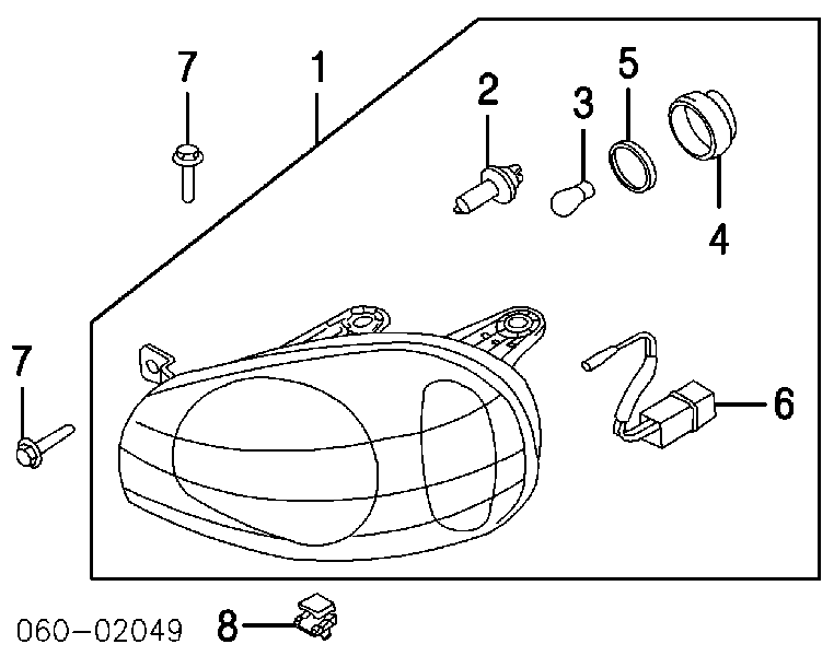 9210226050 Hyundai/Kia faro derecho