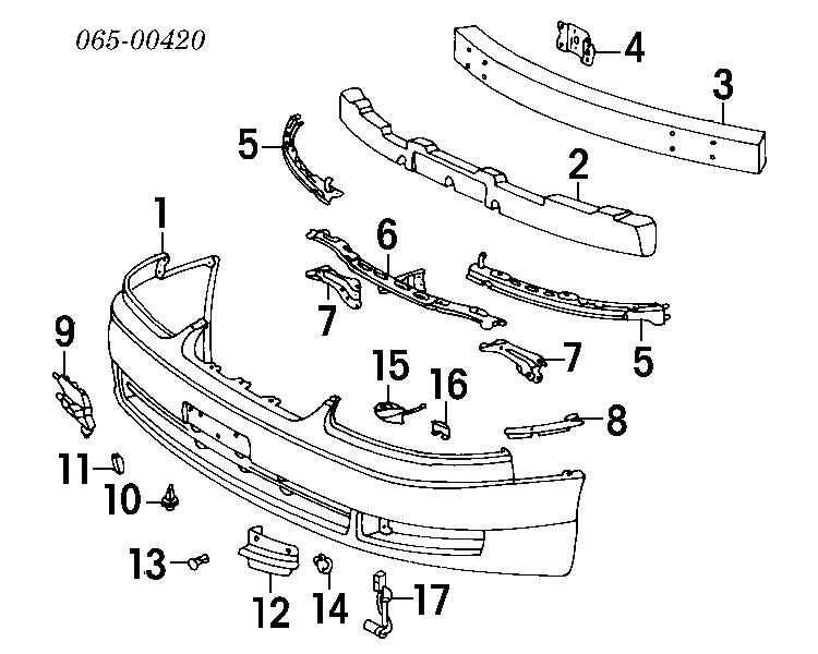 164299 Triclo clips de fijación de pasaruedas de aleta delantera