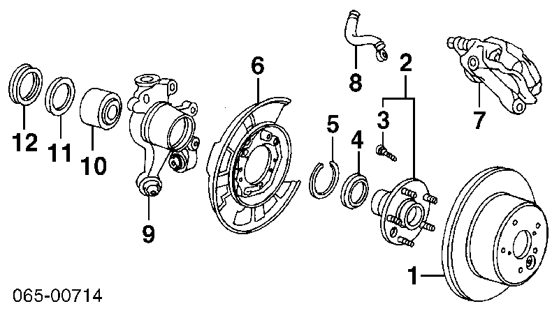 4775030270 Toyota pinza de freno trasera izquierda