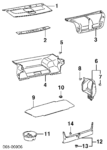 9046712069 Toyota clips de fijación de pasaruedas de aleta delantera