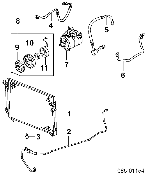 884103A220 Toyota embrague (bobina magnética compresor de aire acondicionado)