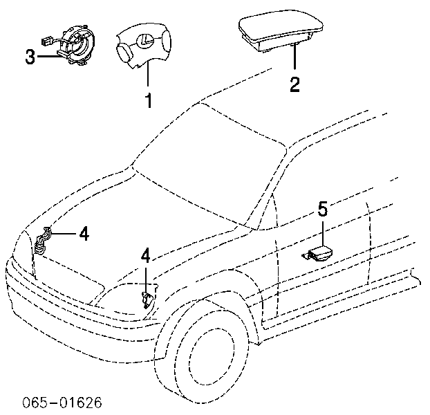 891700W080 Toyota procesador del modulo de control de airbag