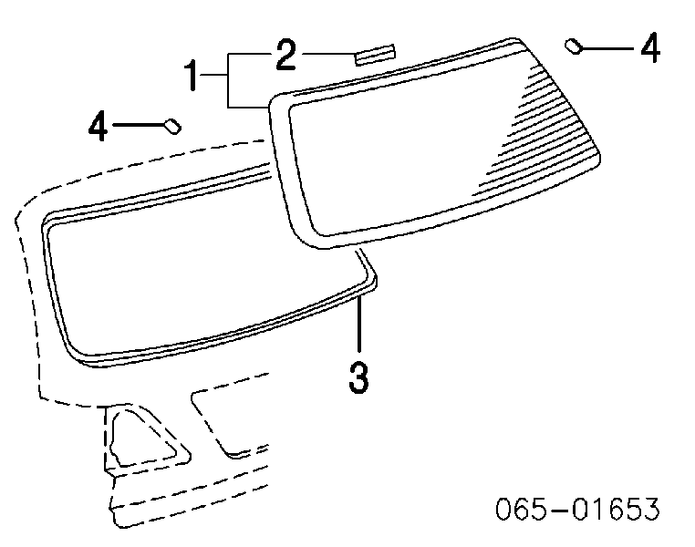 6810548040 Toyota cristales de el maletero(3/5 puertas traseras (trastes)