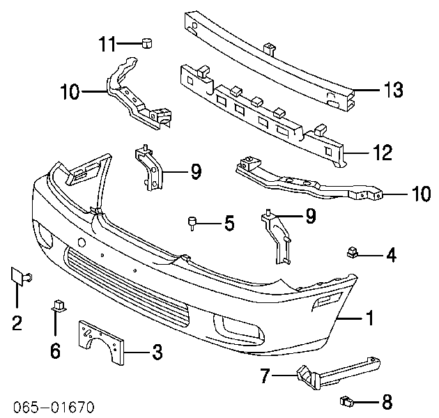 Clips de fijación de paragolpes delantero para Toyota MIRAI (D20)