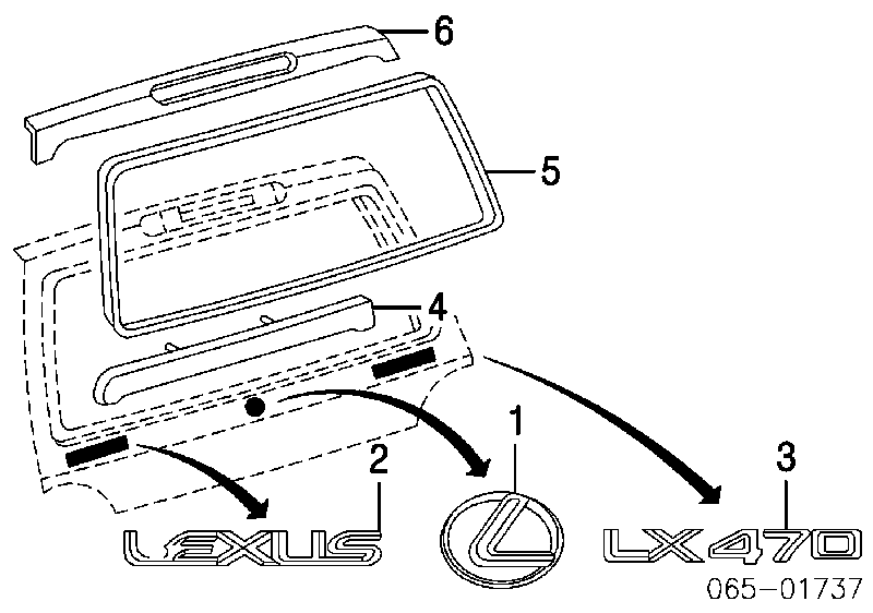 7547360070 Toyota emblema de tapa de maletero