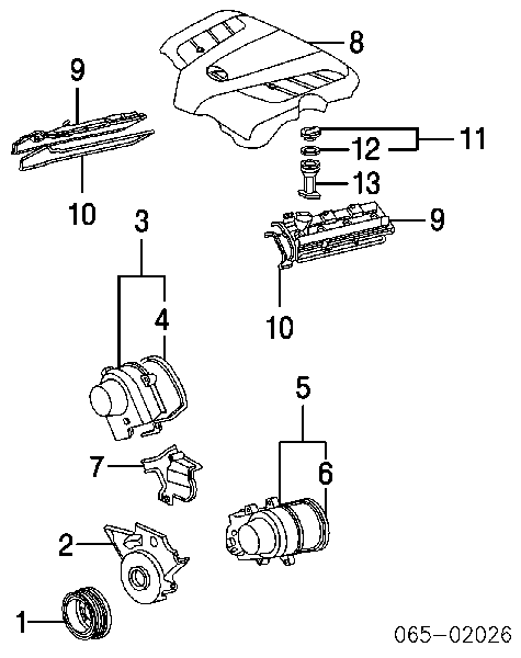 9010918003 Toyota Perno de la polea del cigüeñal