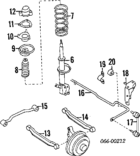 Soporte, estabilizador eje trasero para Nissan Prairie (M11)