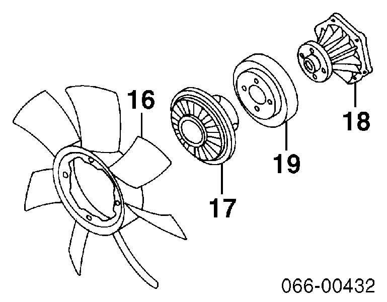 2108267U00 Nissan embrague, ventilador del radiador