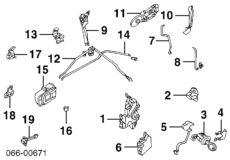 804002J000 Nissan bisagra de puerta delantera izquierda