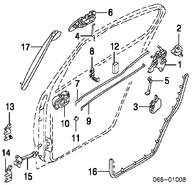 824012J000 Nissan bisagra de puerta trasera izquierda