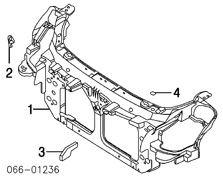 Soporte de radiador completo (panel de montaje para foco) para Infiniti G 