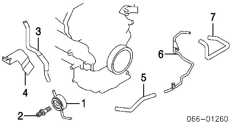 Manguera (conducto) del sistema de refrigeración 21306AQ811 Nissan