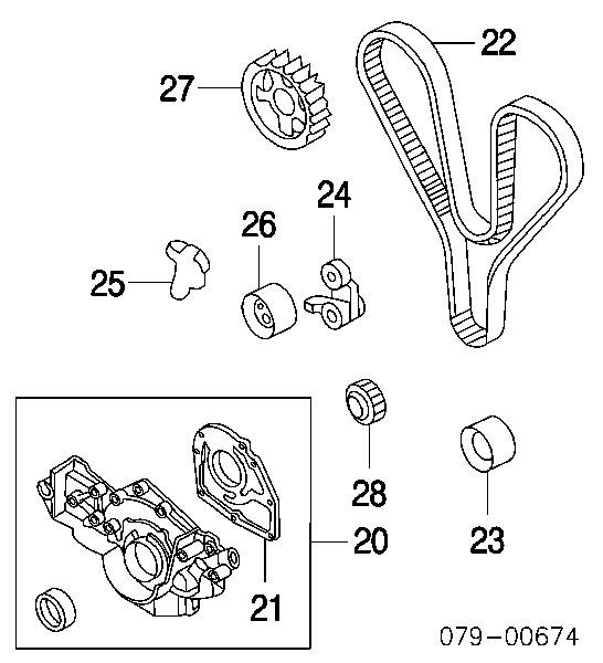 Comprar 2441037100 Hyundai/Kia Tensor, correa de distribucion