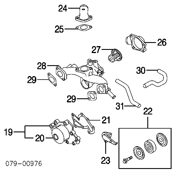 2528637100 Hyundai/Kia Polea guía correa poli V