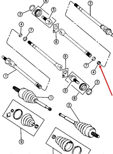 Comprar 4874477 Chrysler Retén del semieje delantero
