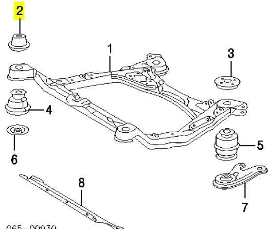 5221333050 Toyota bloqueo silencioso (almohada De La Viga Delantera (Bastidor Auxiliar))