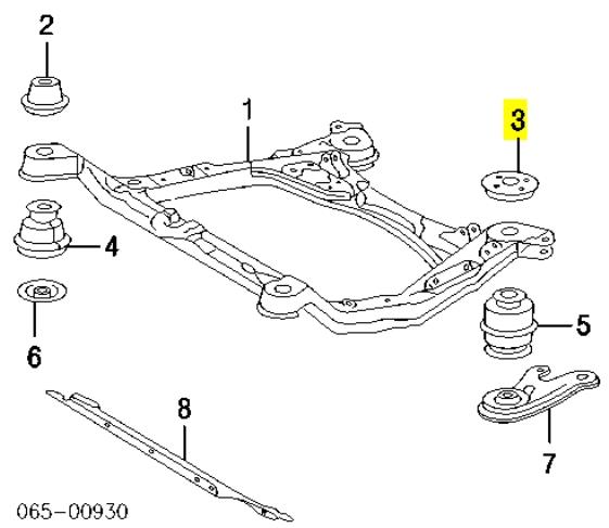 5221633020 Toyota suspensión, cuerpo del eje trasero