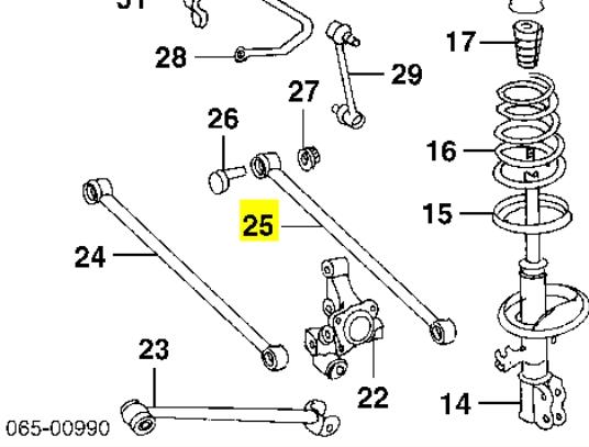 4873048030 Toyota brazo de suspension trasera derecha