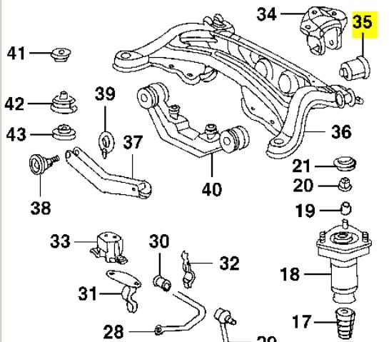 Suspensión, cuerpo del eje trasero 5227548010 Toyota