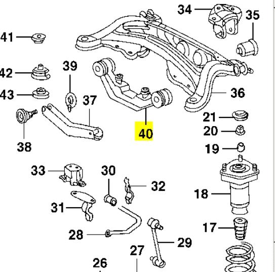 5238048010 Toyota soporte, diferencial eje trasero, delantero