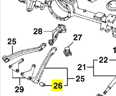 Silentblock de brazo de suspensión trasero superior NTC1773 Land Rover