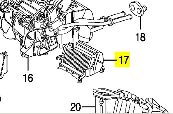 JOF100000 Land Rover evaporador, aire acondicionado