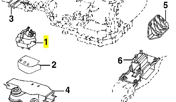 04593184 Chrysler soporte de motor derecho