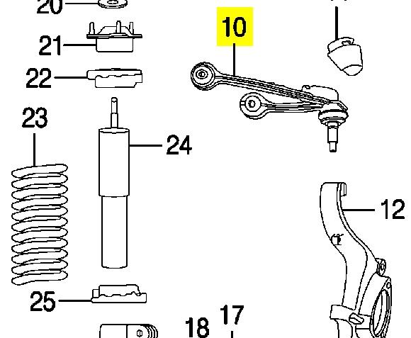 Brazo superior izquierdo/derecho de suspensión delantera Chrysler 52088632AB precio, desde 62,44 EUR