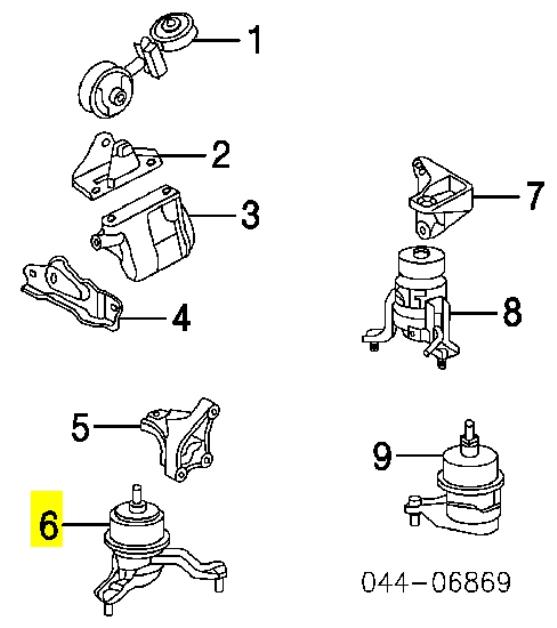 123620A010 Toyota soporte, motor, derecho, delantero