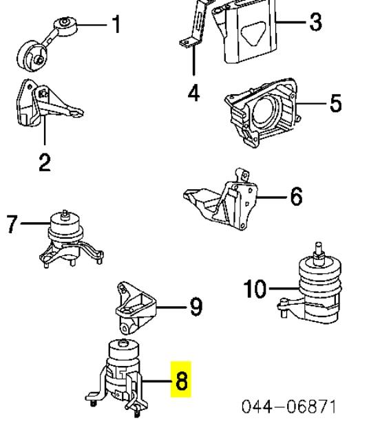 Soporte motor delantero 123610A100 Toyota