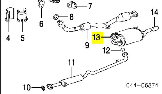 174400H010 Toyota silenciador posterior